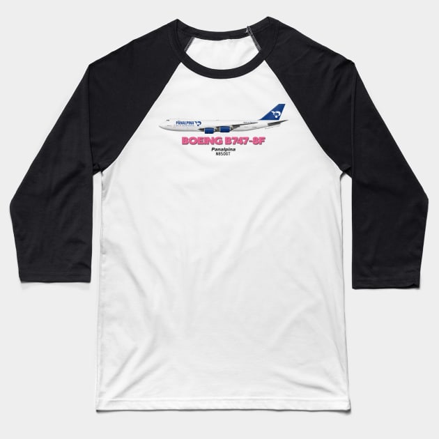 Boeing B747-8F - Panalpina Baseball T-Shirt by TheArtofFlying